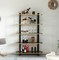 5 Tier Open Bookshelf, Contemporary Classic Modern Style Free Standing Wood Display Rack Unit for Collections, 59" Height Etagere Bookcase